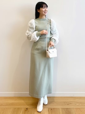 OPAQUE.CLIPスタッフさん(レディース・158cm)の冬コーディネート