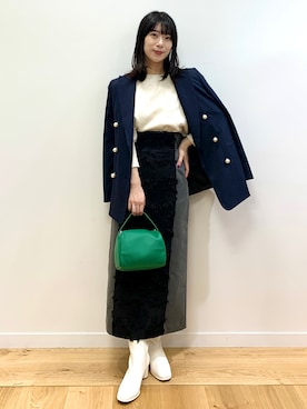 「オペークドットクリップ」｜OPAQUE.CLIPスタッフさん（レディース・158cm）の秋コーディネート