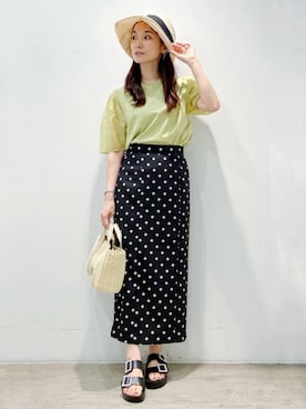 OPAQUE.CLIPスタッフさん（レディース・156cm）の夏コーディネート