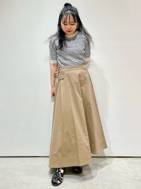 OPAQUE.CLIPスタッフさん（レディース・158cm）の夏コーディネート