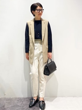 「シンフルコーデ」｜「アイテム（その他シューズ）」を使った、OPAQUE.CLIPスタッフさん（レディース・161cm）の春コーディネート