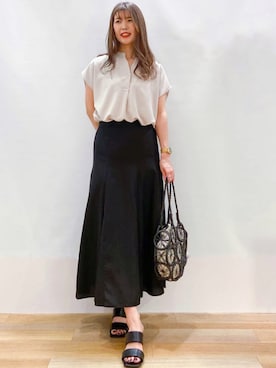 OPAQUE.CLIPスタッフさん（レディース・158cm）の夏コーディネート