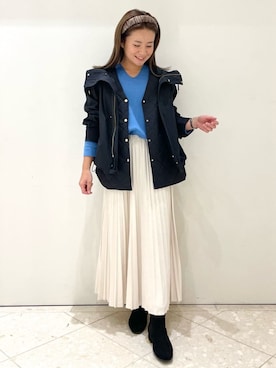 「OPAQUE.CLIP」｜「アイテム（ブルゾン）」を使った、OPAQUE.CLIPスタッフさん（レディース・158cm）の秋コーディネート