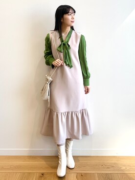 OPAQUE.CLIPスタッフさん(レディース・158cm)の冬コーディネート