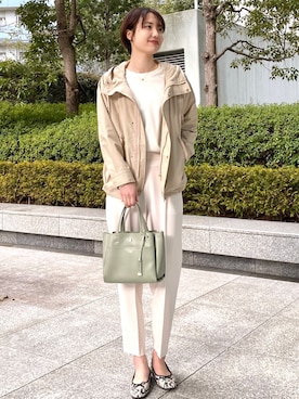 「OPAQUE.CLIP」｜「アイテム（ブルゾン）」を使った、OPAQUE.CLIPスタッフさん（レディース・174cm）の冬コーディネート