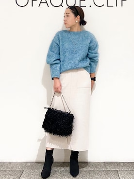 OPAQUE.CLIPスタッフさん（レディース・158cm）の冬コーディネート