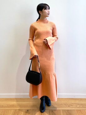 OPAQUE.CLIPスタッフさん（レディース・158cm）の冬コーディネート