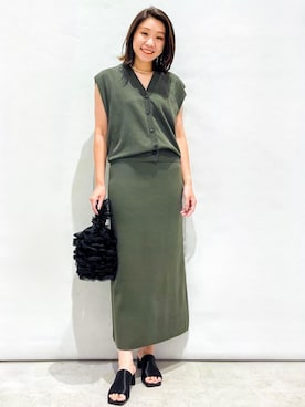 OPAQUE.CLIPスタッフさん（レディース・159cm）の夏コーディネート