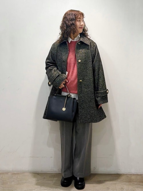 セール】ヘリンボーンステンカラーコート（ステンカラーコート