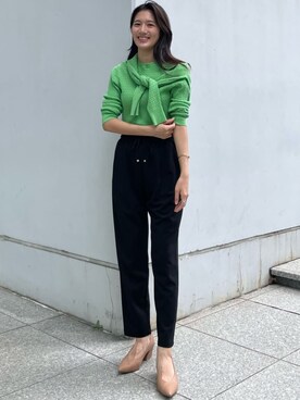 「オペークドットクリップ」｜OPAQUE.CLIPスタッフさん（レディース・158cm）の夏コーディネート