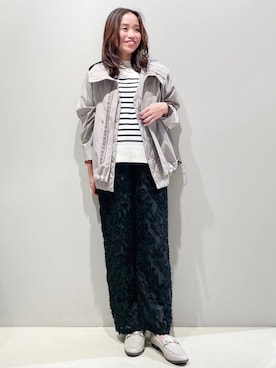 「OPAQUE.CLIP」｜「アイテム（ブルゾン）」を使った、OPAQUE.CLIPスタッフさん（レディース・158cm）の秋コーディネート