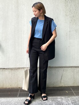 OPAQUE.CLIPスタッフさん（レディース・158cm）の夏コーディネート