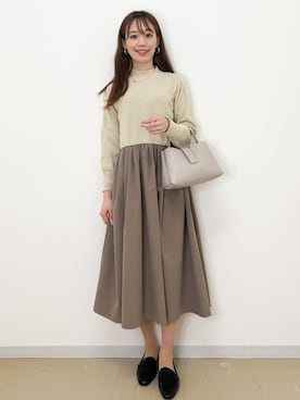 OPAQUE.CLIPスタッフさん（レディース・166cm）の冬コーディネート