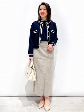 OPAQUE.CLIPスタッフさん(レディース・159cm)の冬コーディネート