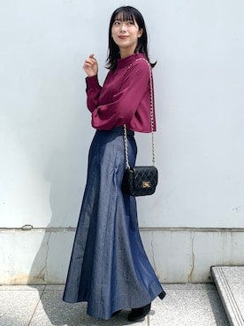 「オペークドットクリップ」｜OPAQUE.CLIPスタッフさん（レディース・158cm）の秋コーディネート