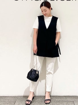 OPAQUE.CLIPスタッフさん（レディース・154cm）の夏コーディネート