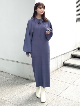 「オペークドットクリップ」｜OPAQUE.CLIPスタッフさん（レディース・158cm）の秋コーディネート