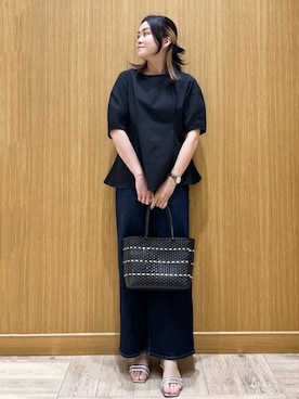 OPAQUE.CLIPスタッフさん（レディース・160cm）の夏コーディネート