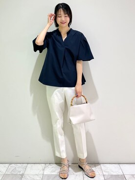 OPAQUE.CLIPスタッフさん（レディース・174cm）の夏コーディネート