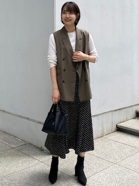 「オペークドットクリップ」｜OPAQUE.CLIPスタッフさん（レディース・158cm）の秋コーディネート