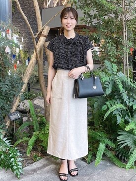 OPAQUE.CLIPスタッフさん（レディース・160cm）の夏コーディネート