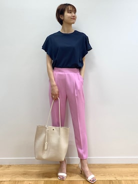 OPAQUE.CLIPスタッフさん（レディース・158cm）の夏コーディネート