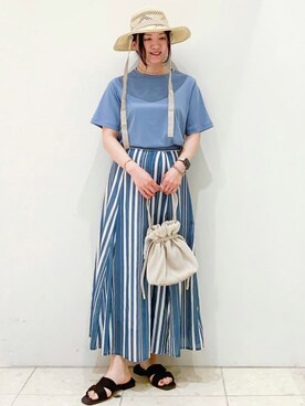 OPAQUE.CLIPスタッフさん（レディース・154cm）の夏コーディネート