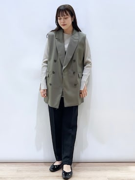 「オペークドットクリップ」｜OPAQUE.CLIPスタッフさん（レディース・158cm）の秋コーディネート