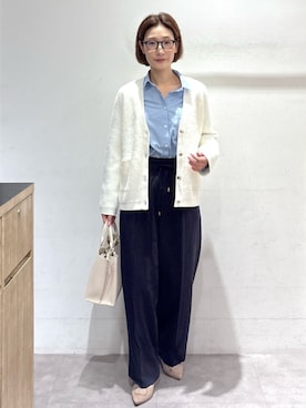 「オペークドットクリップ」｜OPAQUE.CLIPスタッフさん（レディース・163cm）の秋コーディネート