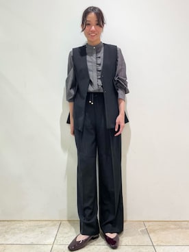 「オペークドットクリップ」｜OPAQUE.CLIPスタッフさん（レディース・158cm）の秋コーディネート