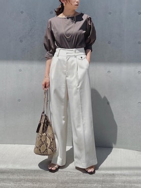 OPAQUE.CLIPスタッフさん（レディース・158cm）の春コーディネート