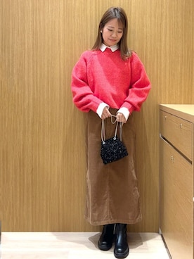 OPAQUE.CLIPスタッフさん（レディース・159cm）の冬コーディネート