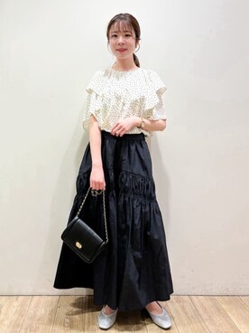 OPAQUE.CLIPスタッフさん（レディース・157cm）の夏コーディネート