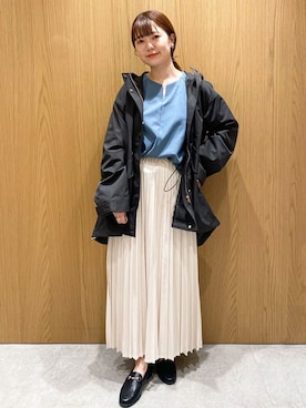 「OPAQUE.CLIP」｜「アイテム（ブルゾン）」を使った、OPAQUE.CLIPスタッフさん（レディース・156cm）の秋コーディネート
