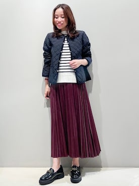 「OPAQUE.CLIP」｜「アイテム（ブルゾン）」を使った、OPAQUE.CLIPスタッフさん（レディース・158cm）の秋コーディネート