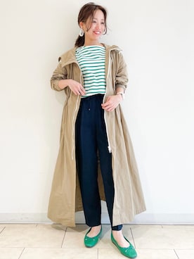 「OPAQUE.CLIP」｜「アイテム（ブルゾン）」を使った、OPAQUE.CLIPスタッフさん（レディース・158cm）の春コーディネート