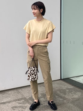 「オペークドットクリップ」｜OPAQUE.CLIPスタッフさん（レディース・158cm）の夏コーディネート