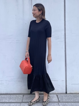 「オペークドットクリップ」｜OPAQUE.CLIPスタッフさん（レディース・158cm）の夏コーディネート