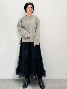 OPAQUE.CLIPスタッフさん（レディース・161cm）の冬コーディネート