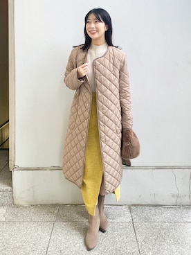 「OPAQUE.CLIP」｜「アイテム（その他アウター）」を使った、OPAQUE.CLIPスタッフさん（レディース・158cm）の冬コーディネート