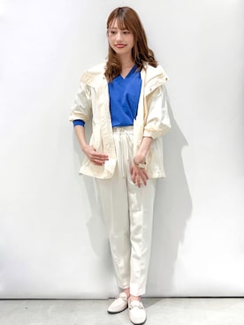 「OPAQUE.CLIP」｜「アイテム（ブルゾン）」を使った、OPAQUE.CLIPスタッフさん（レディース・158cm）の春コーディネート