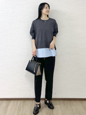 「オペークドットクリップ」｜OPAQUE.CLIPスタッフさん（レディース・174cm）の秋コーディネート