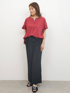 OPAQUE.CLIPスタッフさん（レディース・158cm）の夏コーディネート