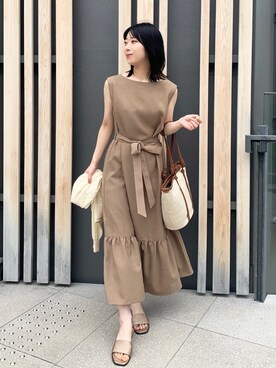 「オペークドットクリップ」｜OPAQUE.CLIPスタッフさん（レディース・158cm）の夏コーディネート