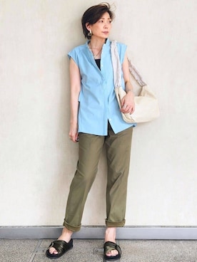 OPAQUE.CLIPスタッフさん（レディース・161cm）の夏コーディネート