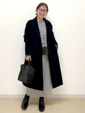 OPAQUE.CLIPスタッフさん（レディース・157cm）の冬コーディネート