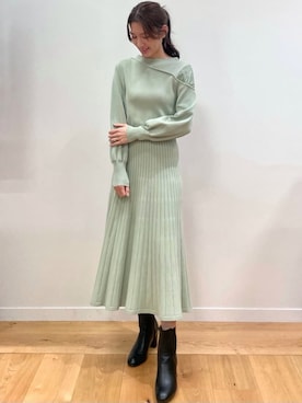 OPAQUE.CLIPスタッフさん(レディース・158cm)の冬コーディネート