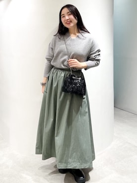 「オペークドットクリップ」｜「アイテム（ブーツ）」を使った、OPAQUE.CLIPスタッフさん（レディース・155cm）の冬コーディネート