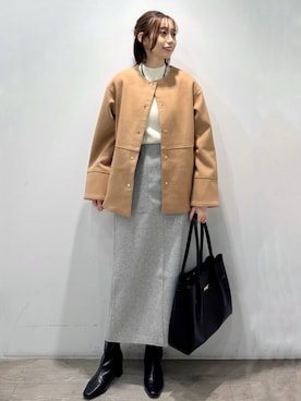 「オペークドットクリップ」｜「アイテム（ブーツ）」を使った、OPAQUE.CLIPスタッフさん（レディース・161cm）の秋コーディネート