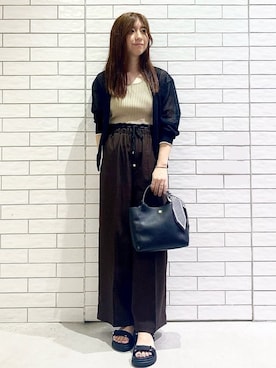 OPAQUE.CLIPスタッフさん（レディース・160cm）の夏コーディネート